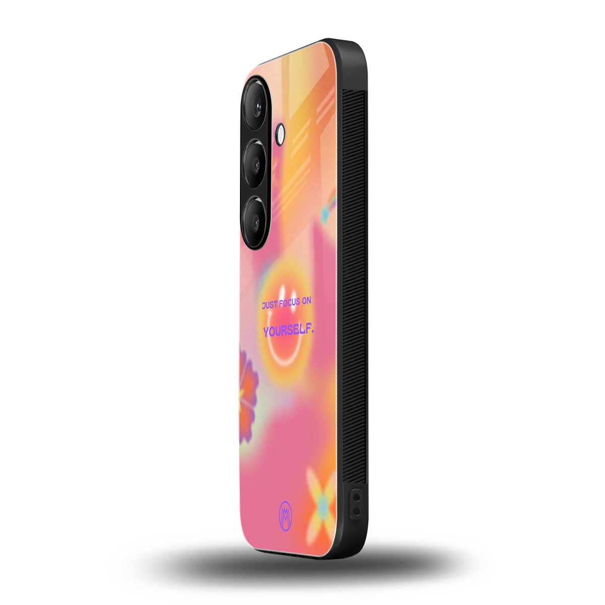 focus on yourself back phone cover | glass case for samsung galaxy s25 plus