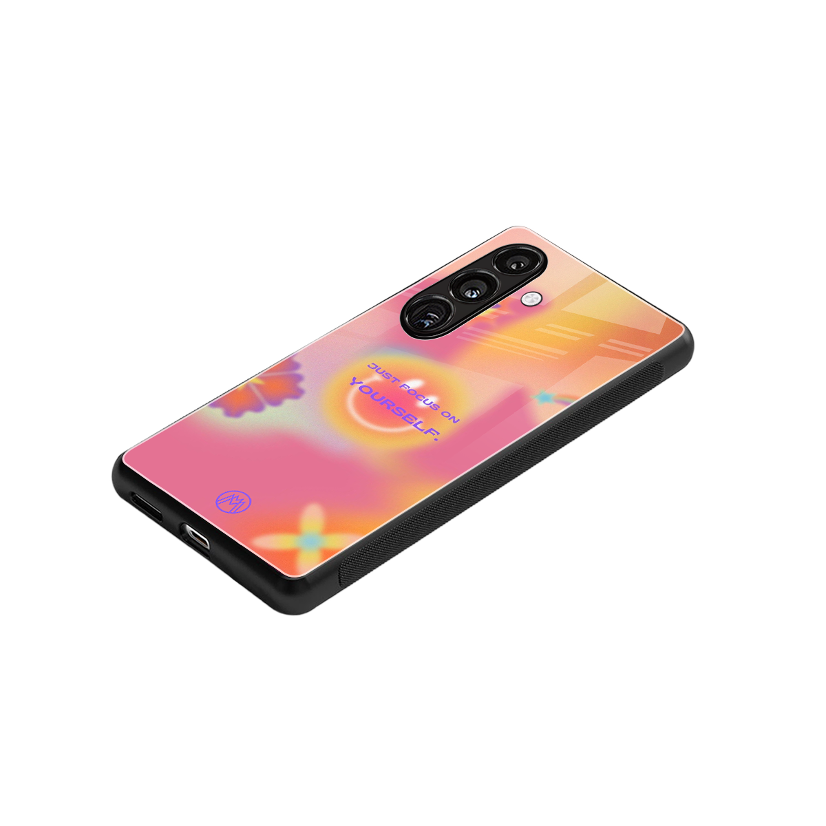 focus on yourself back phone cover | glass case for samsung galaxy s25 plus