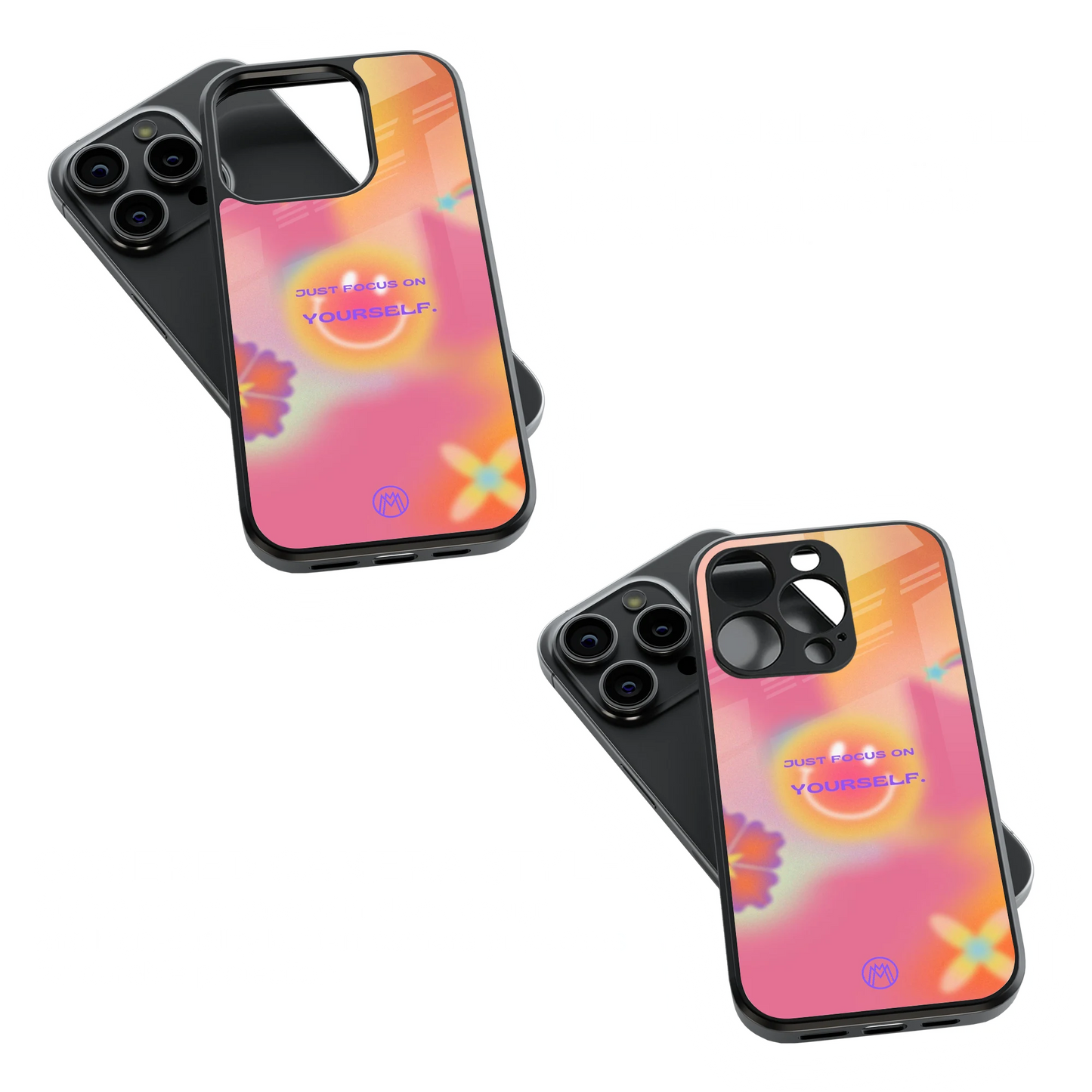 Trendy Glass Back Mobile Case for iPhone, Samsung, Redmi, OnePlus, Google Pixel, Motorola