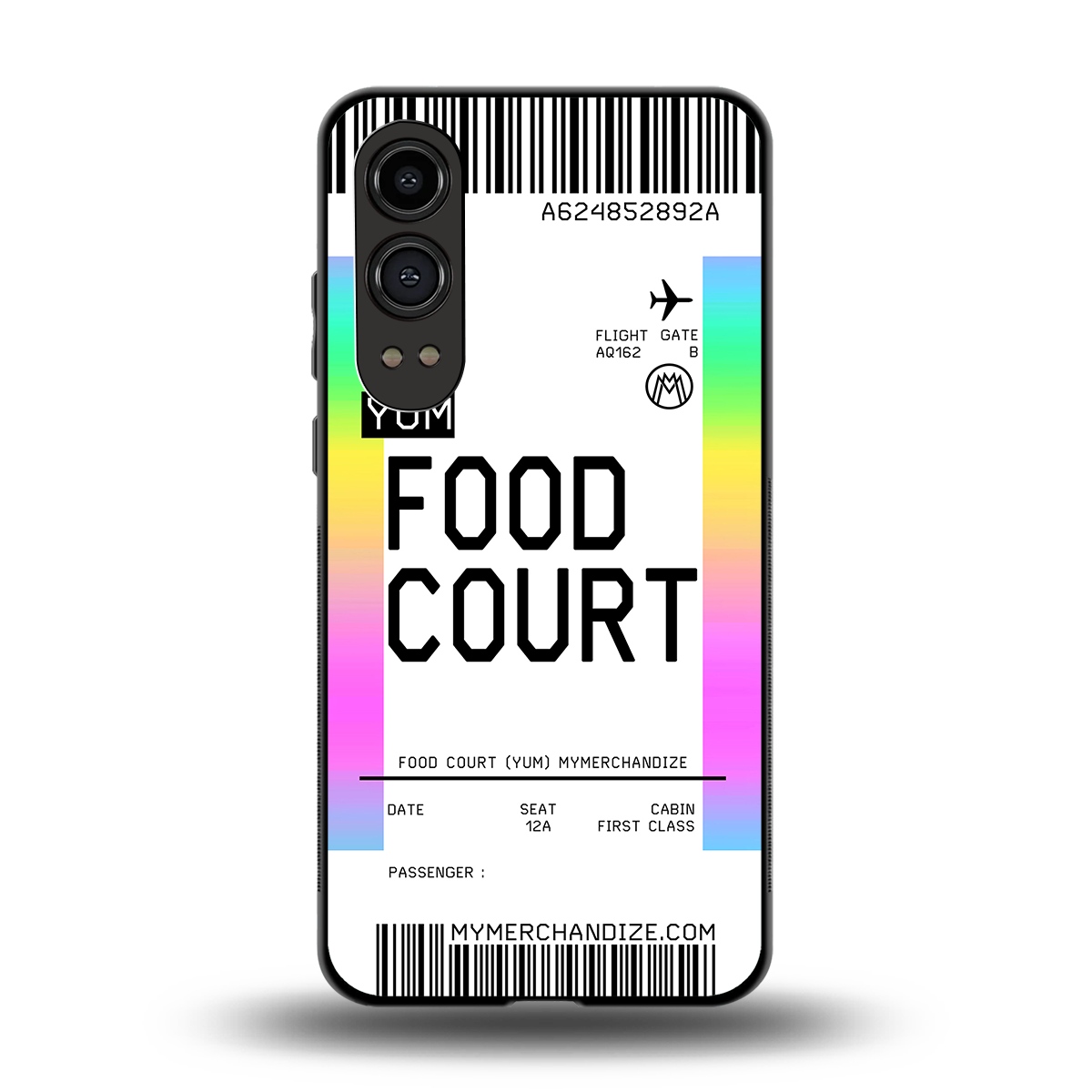 food court boarding pass ticket back phone cover | glass case for oneplus nord ce 4 lite