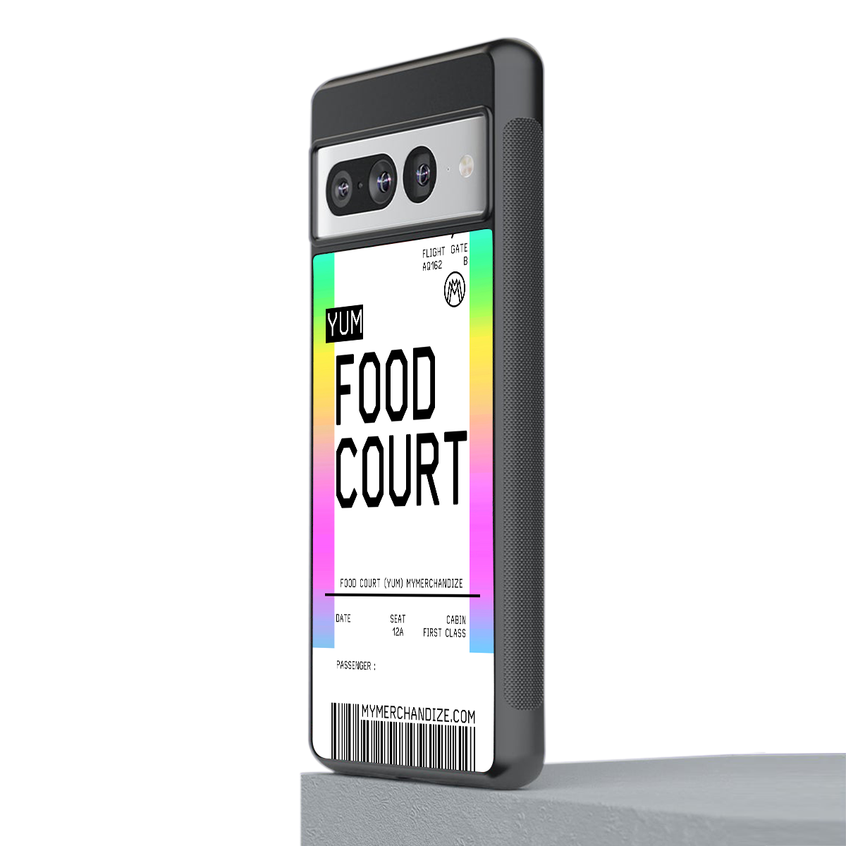 food court boarding pass ticket back phone cover | glass case for google pixel 7 pro