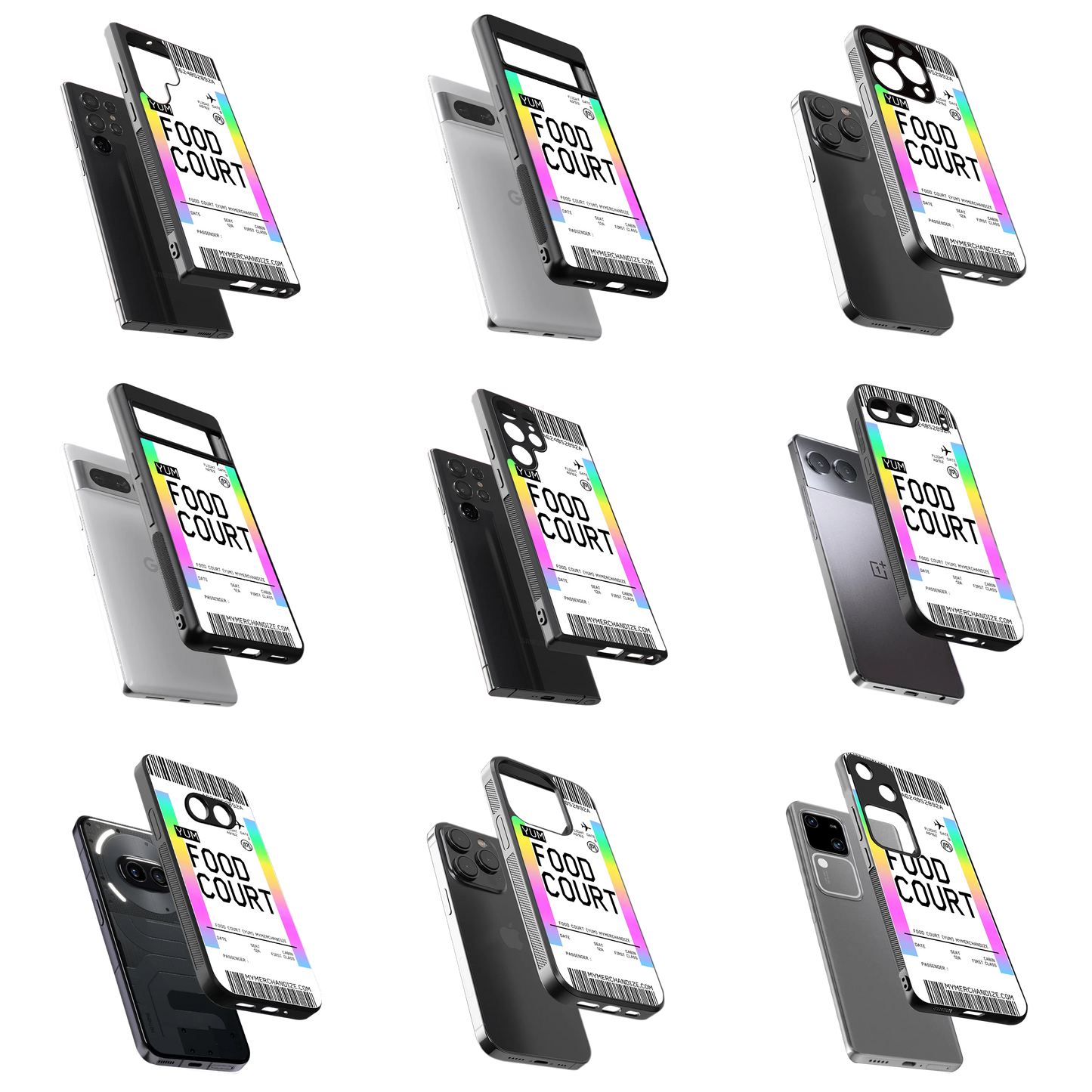 Durable Glass Back Mobile Case for iPhone, Samsung, OnePlus, Google Pixel, Redmi, Vivo, Oppo