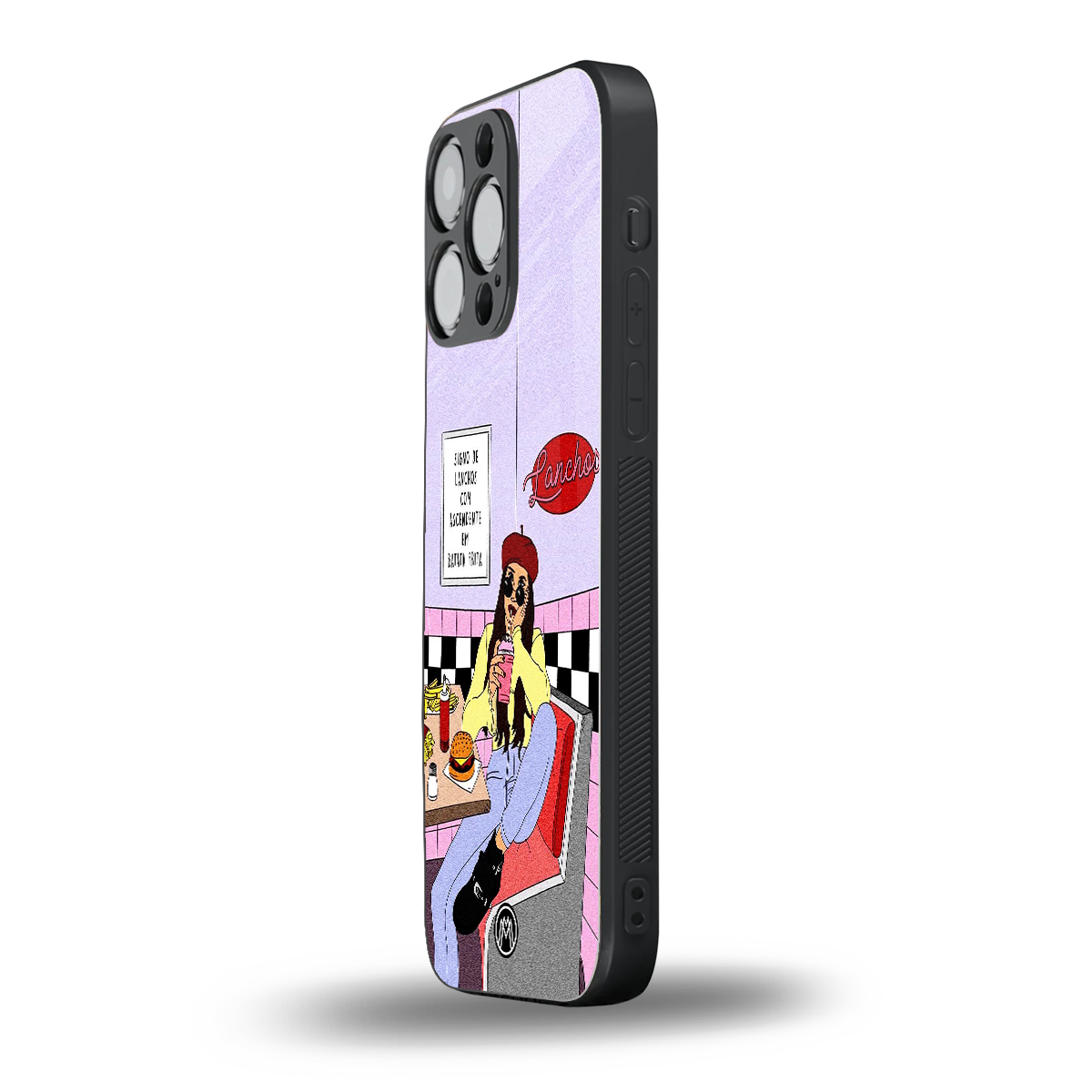 foodie diner back phone cover | glass case for iphone 14 pro max