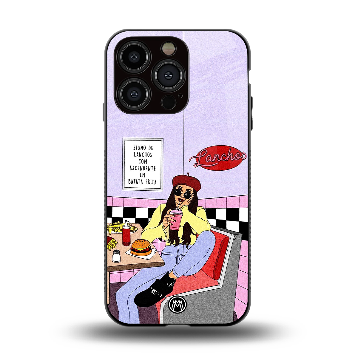 foodie diner back phone cover | glass case for iphone 14 pro