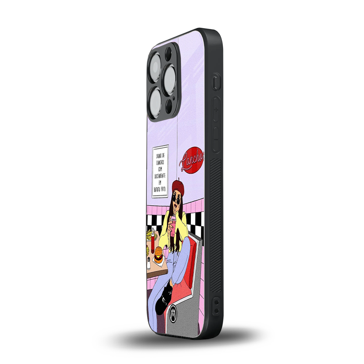 foodie diner back phone cover | glass case for iphone 14 pro