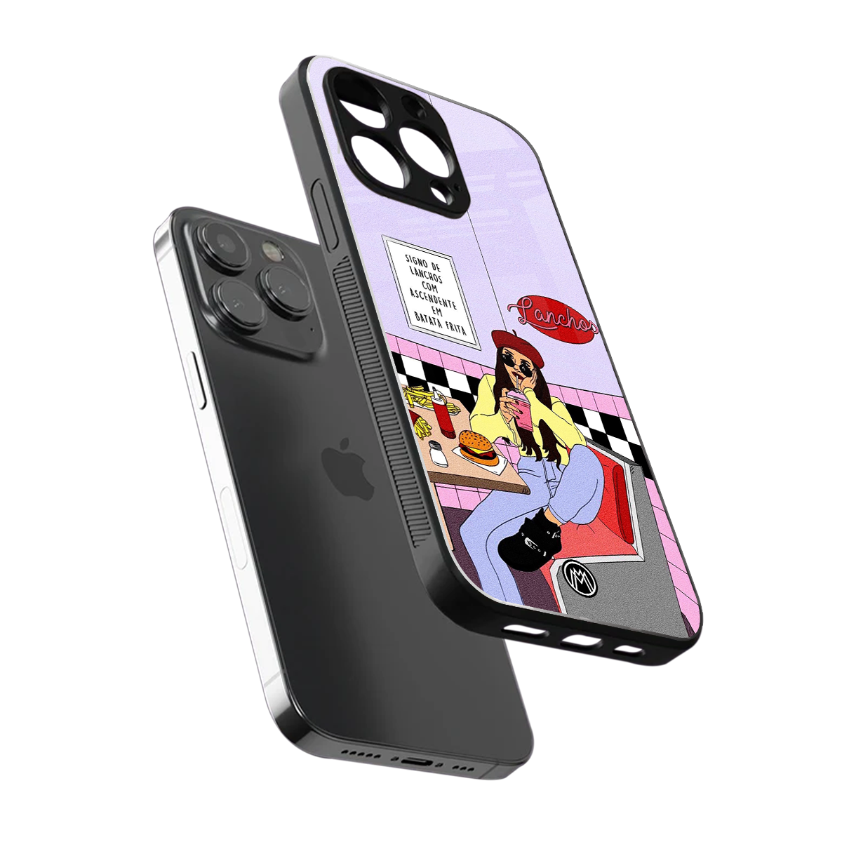 foodie diner back phone cover | glass case for iphone 14 pro