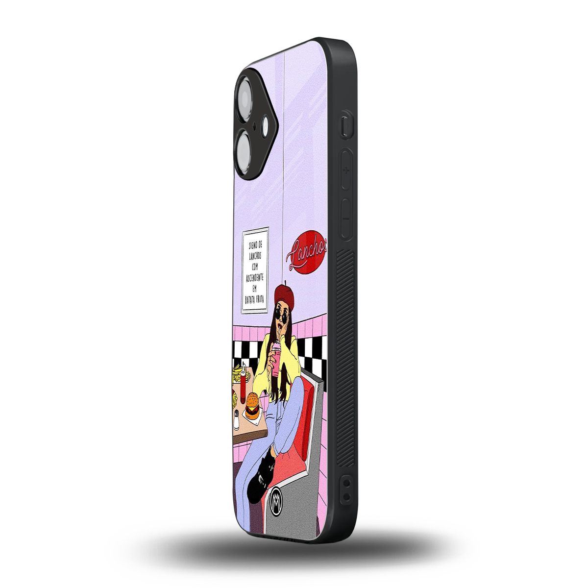 foodie diner back phone cover | glass case for iphone 16 plus