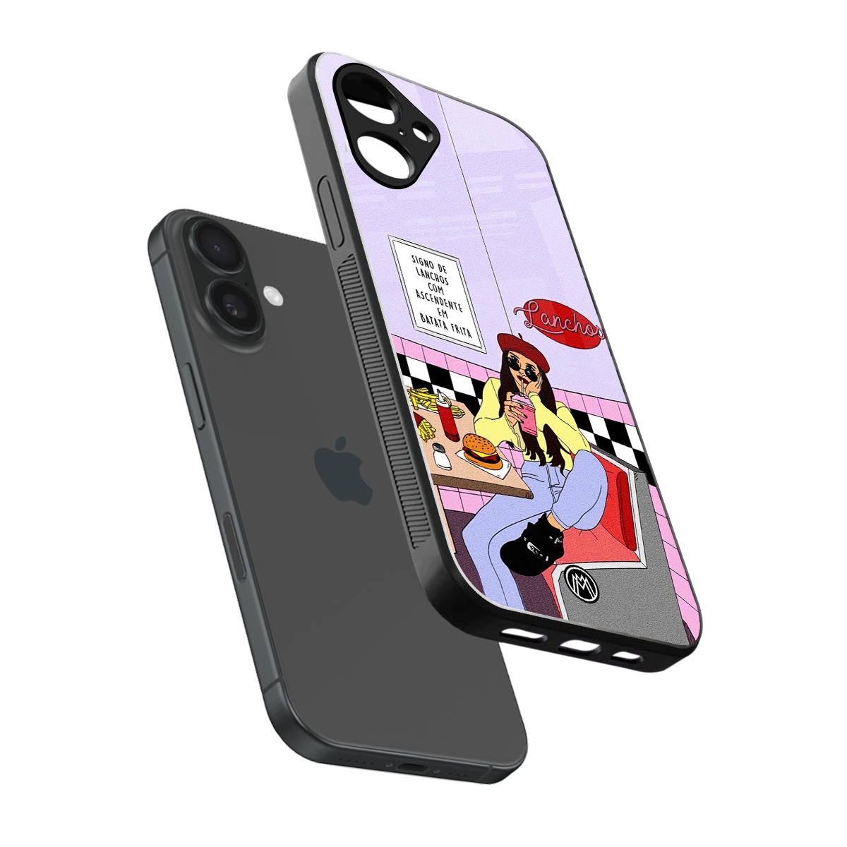 foodie diner back phone cover | glass case for iphone 16