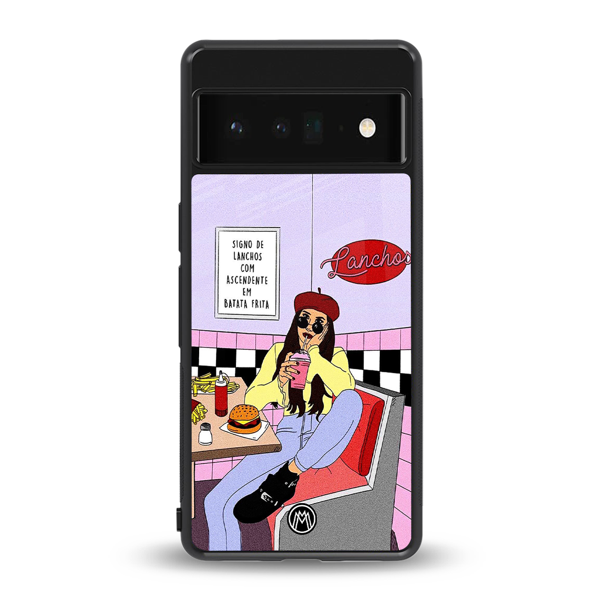 foodie diner back phone cover | glass case for google pixel 6 pro