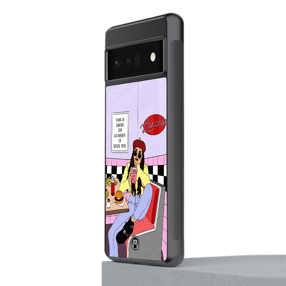 foodie diner back phone cover | glass case for google pixel 6 pro