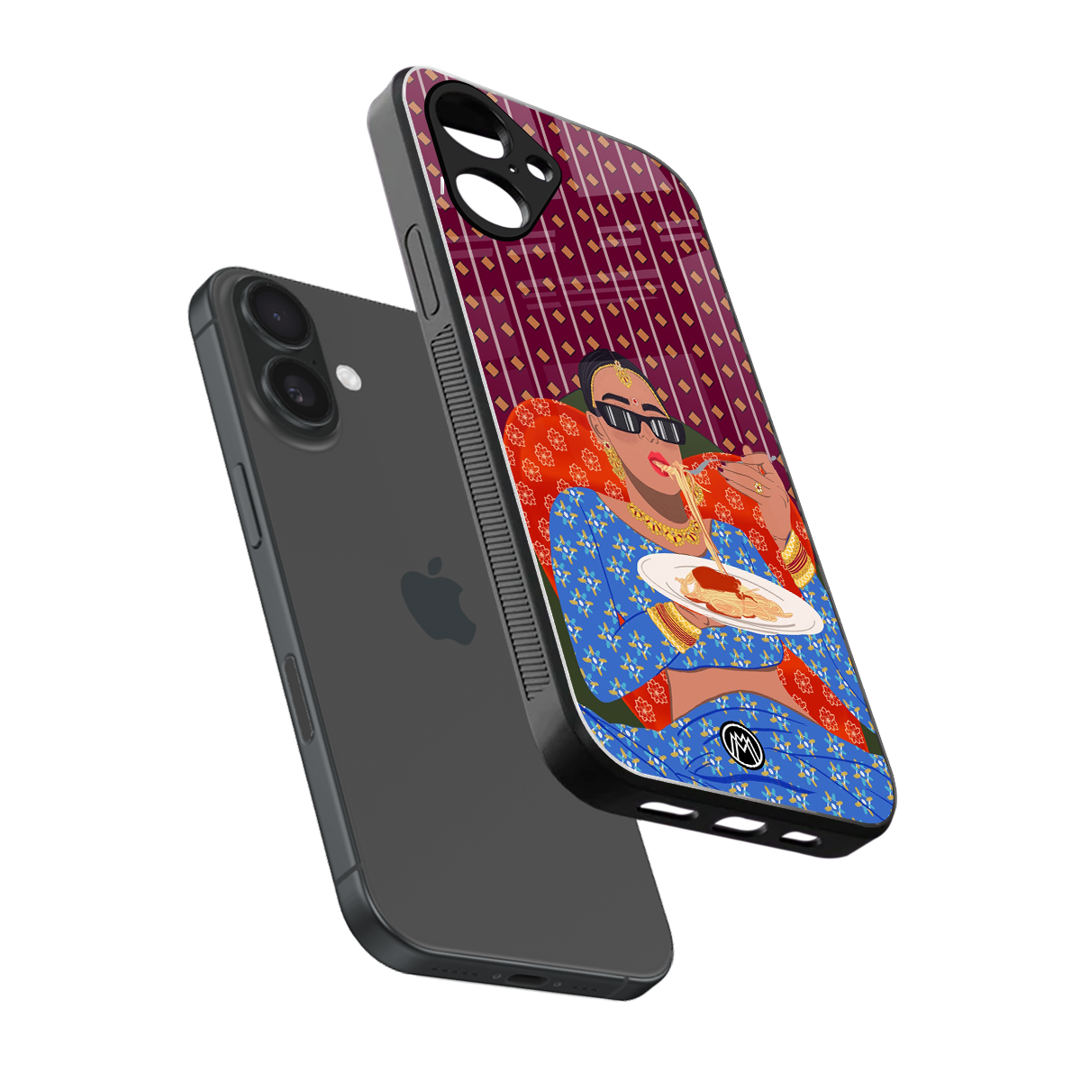 foodie queen back phone cover | glass case for iphone 16
