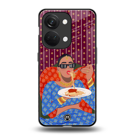 foodie queen back phone cover | glass case for oneplus nord 3