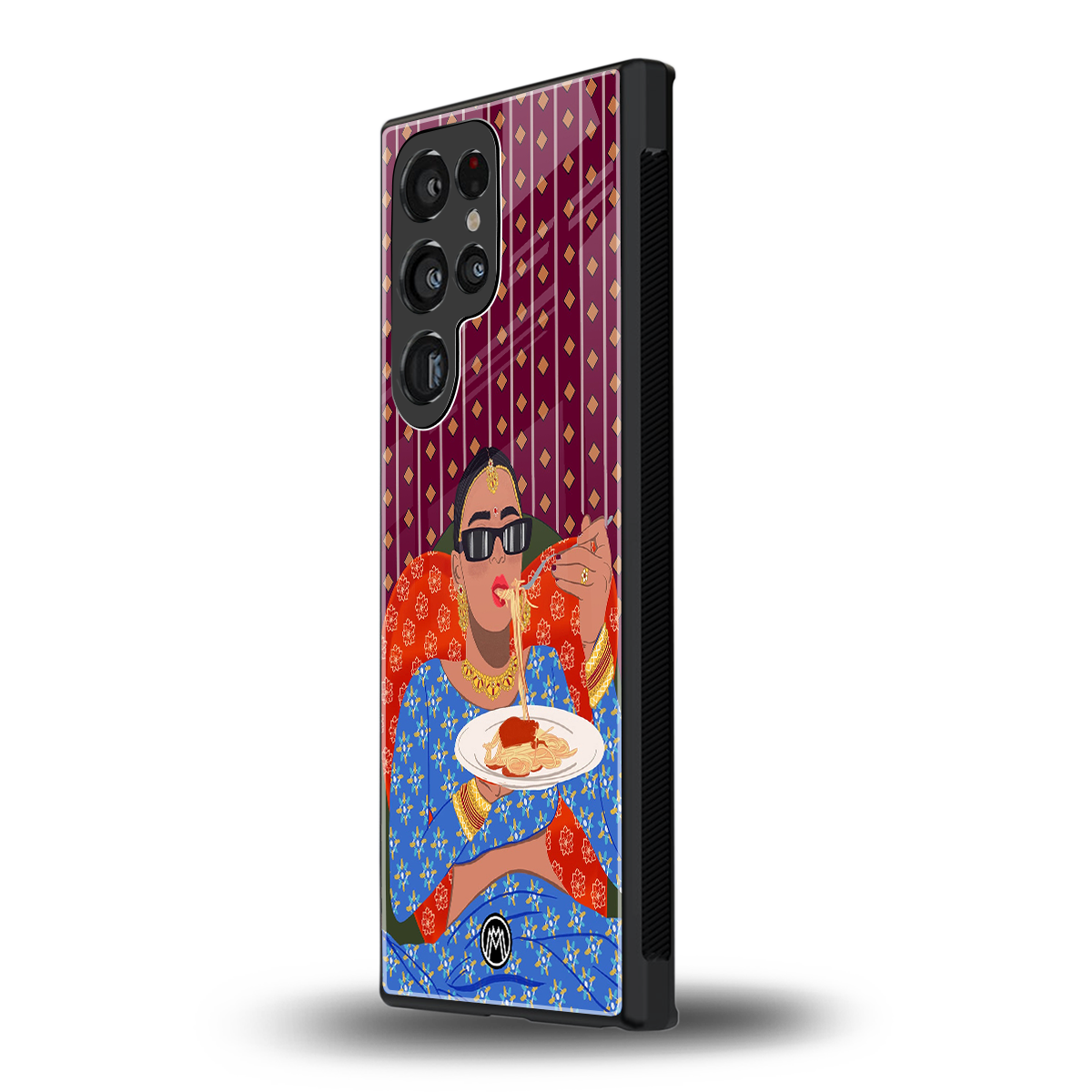 foodie queen back phone cover | glass case for samsung galaxy s24 ultra