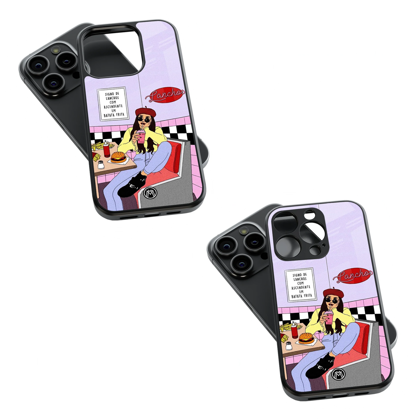 Trendy Glass Back Mobile Case for iPhone, Samsung, Redmi, OnePlus, Google Pixel, Motorola
