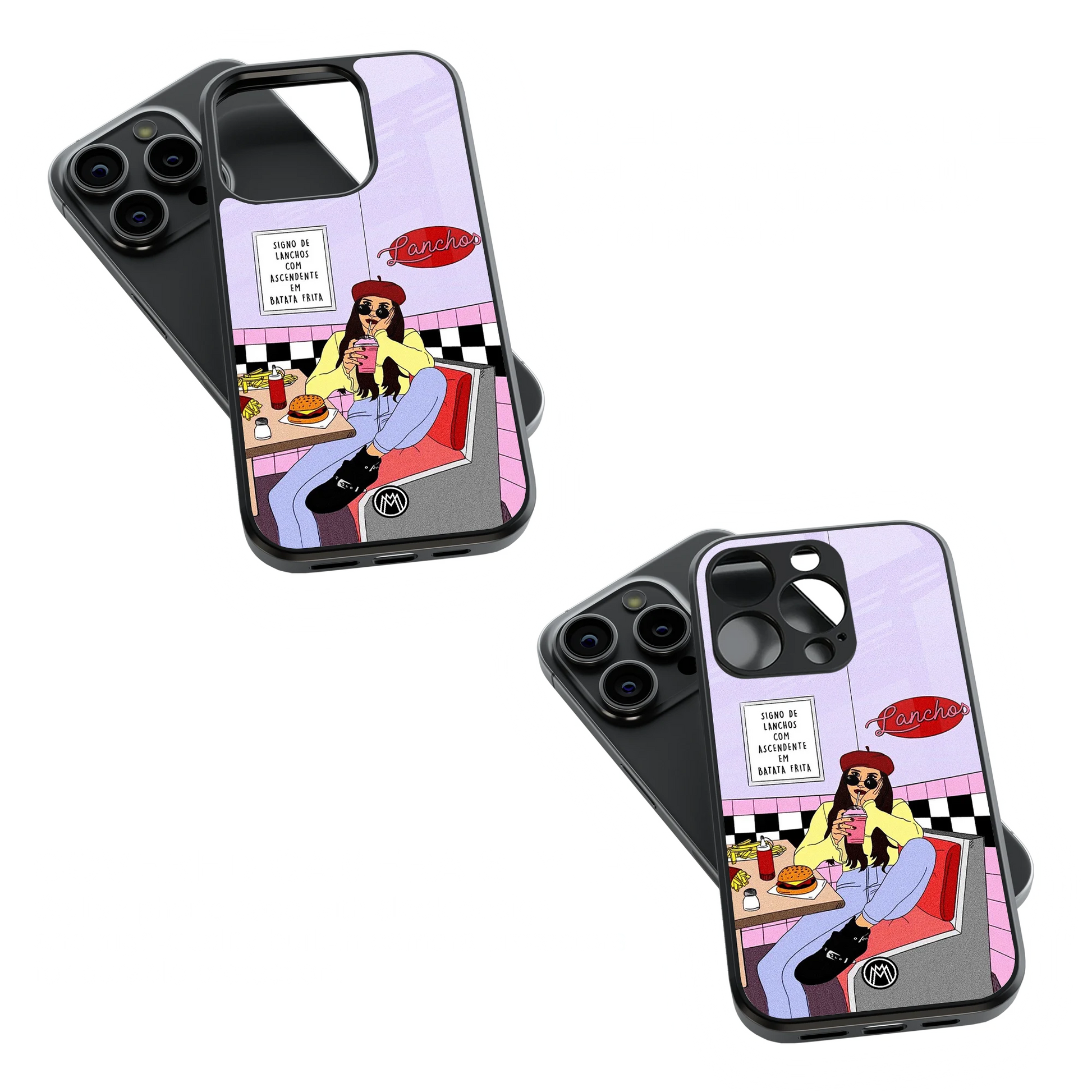 Trendy Glass Back Mobile Case for iPhone, Samsung, Redmi, OnePlus, Google Pixel, Motorola