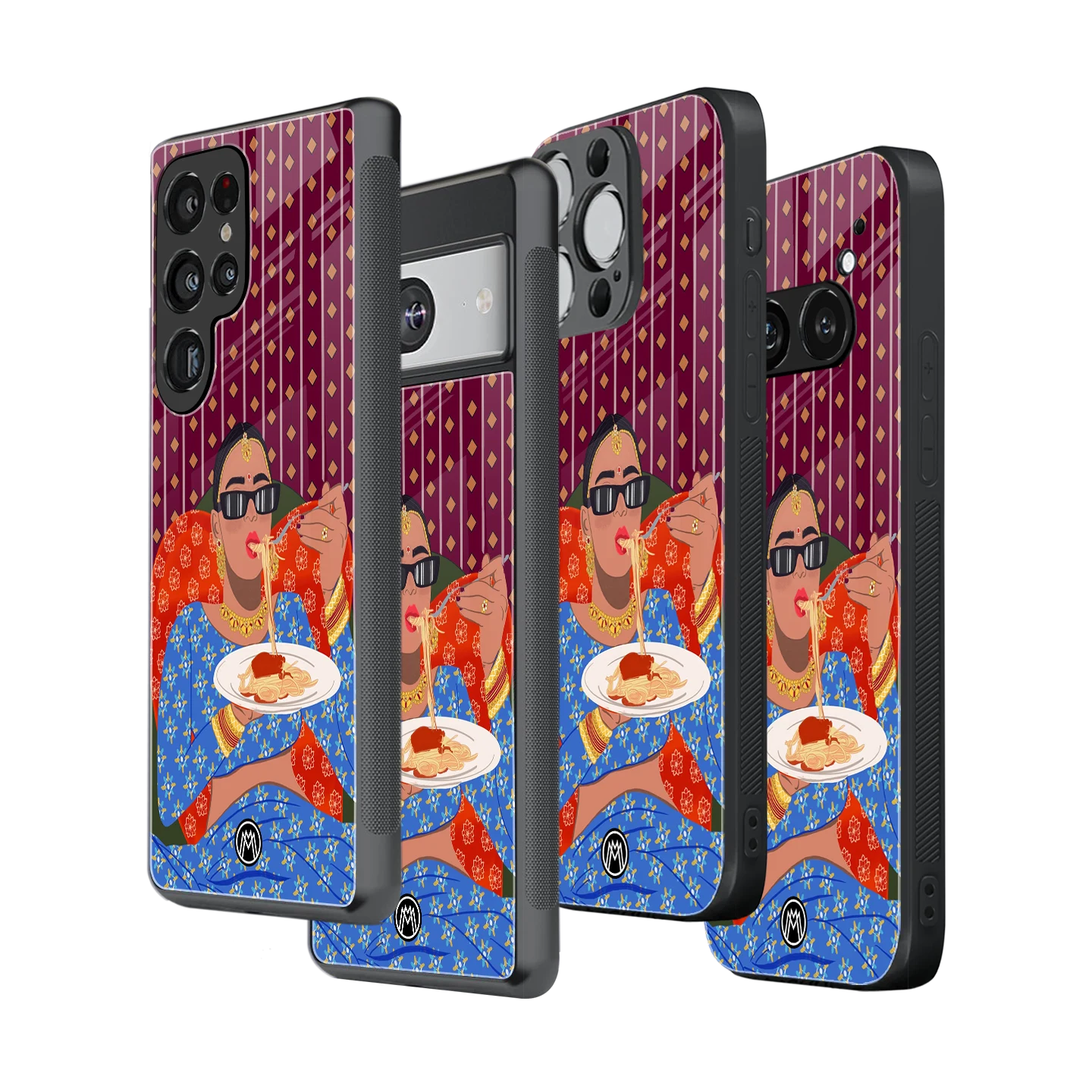 Stylish Glass Back Case for All Smartphones โ iPhone, Samsung, OnePlus, Pixel, Redmi, Oppo, Vivo, Motorola