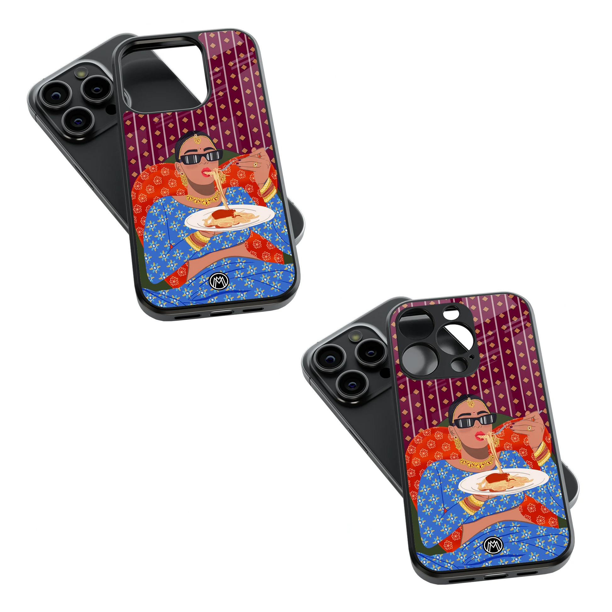 Trendy Glass Back Mobile Case for iPhone, Samsung, Redmi, OnePlus, Google Pixel, Motorola