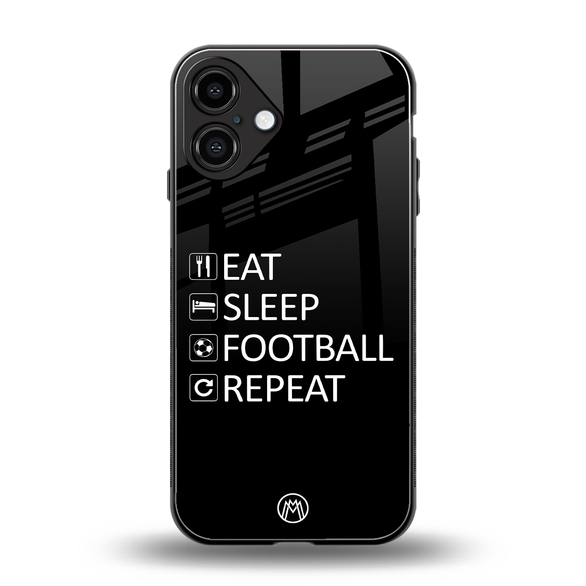 football loop back phone cover | glass case for iphone 16 plus
