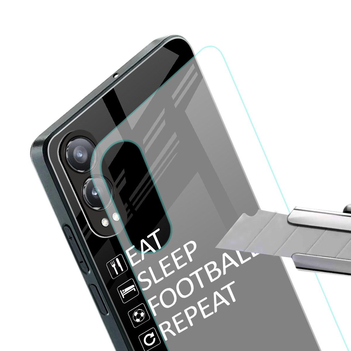 football loop back phone cover | glass case for oneplus nord ce 4 lite