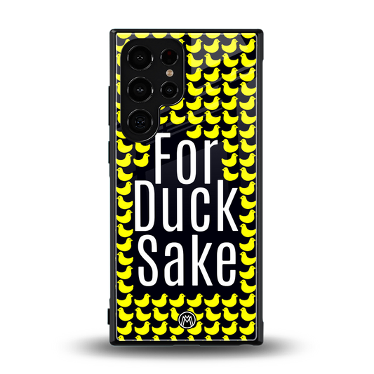 for duck sake back phone cover | glass case for samsung galaxy s24 ultra