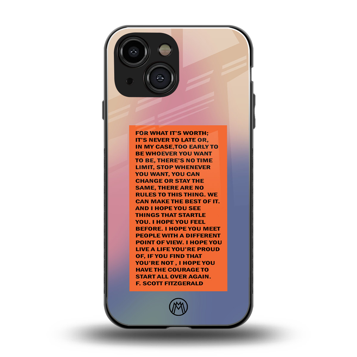 for what it's worth back phone cover | glass case for iphone 13 mini