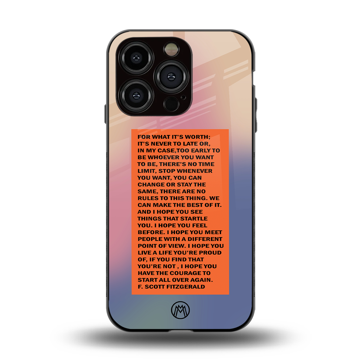 for what it's worth back phone cover | glass case for iphone 14 pro