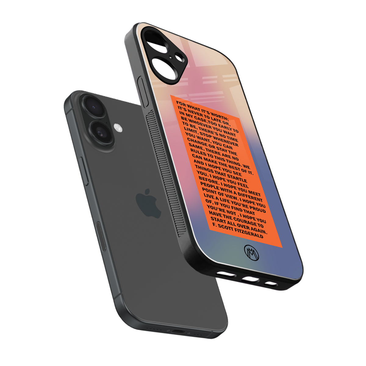 for what it's worth back phone cover | glass case for iphone 16 plus