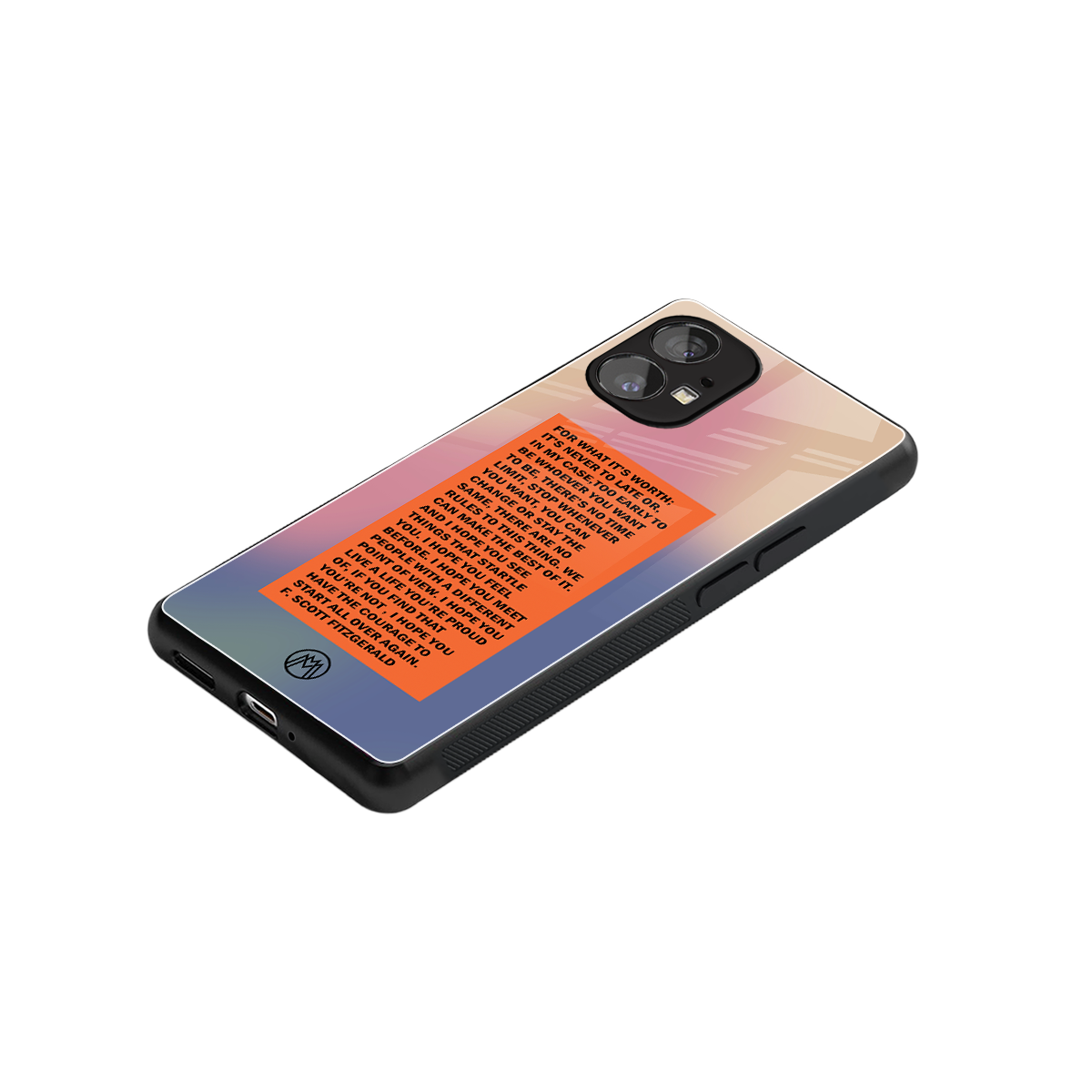 for what it's worth back phone cover | glass case for nothing phone 1