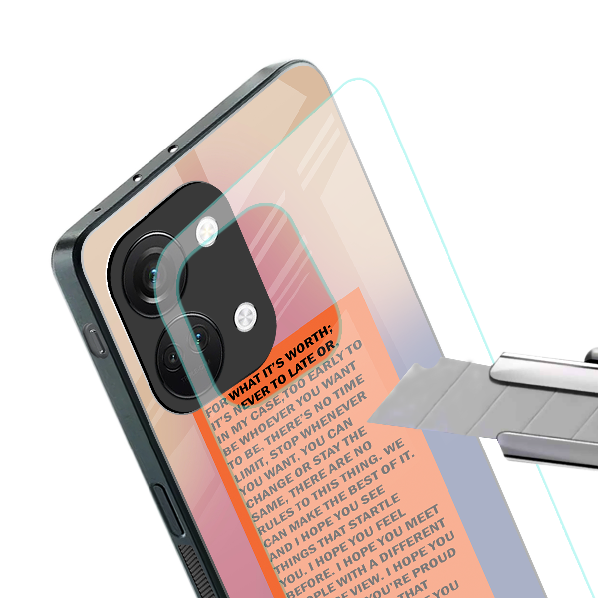 for what it's worth back phone cover | glass case for oneplus nord 3