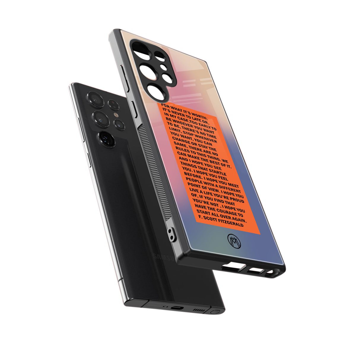 for what it's worth back phone cover | glass case for samsung galaxy s24 ultra