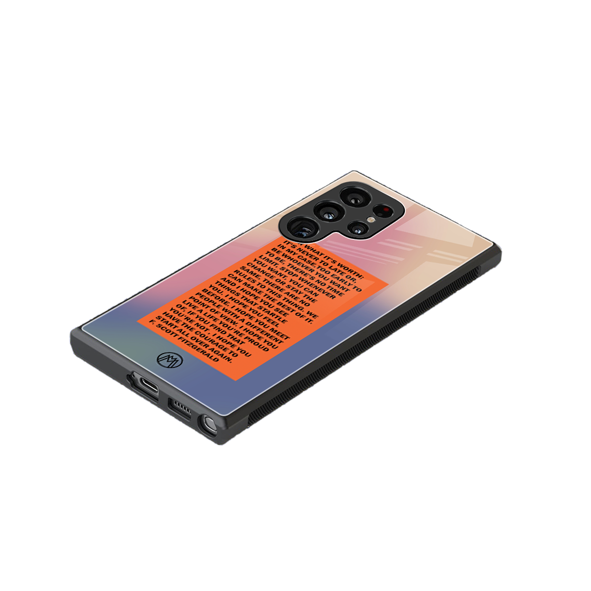 for what it's worth back phone cover | glass case for samsung galaxy s24 ultra