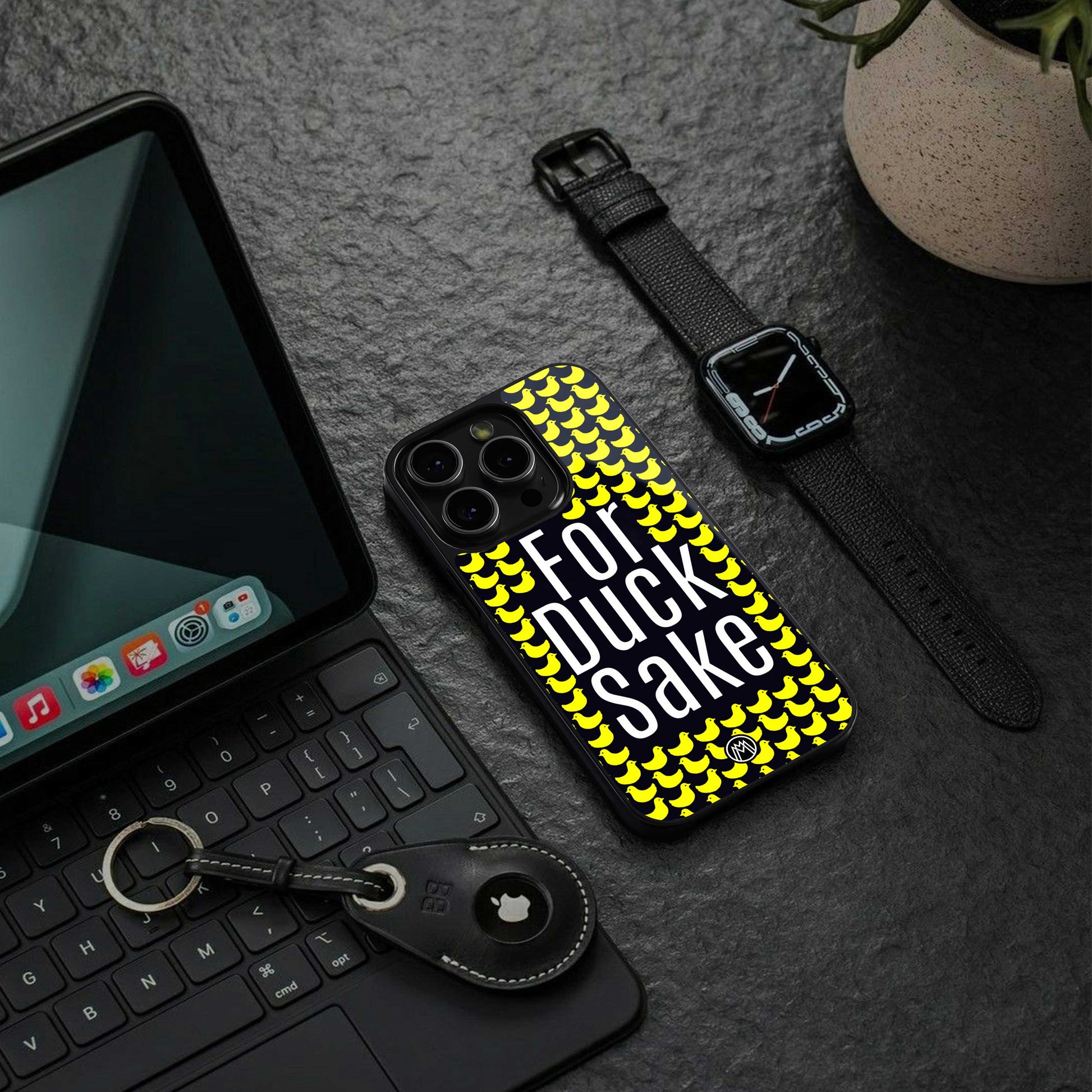 for duck sake back phone cover | glass case for iphone 14 pro max