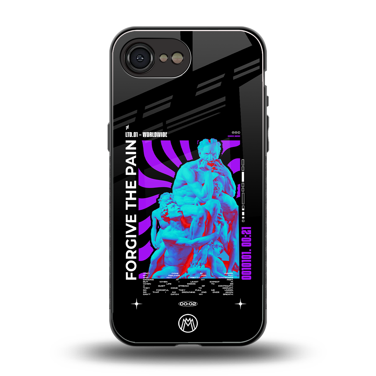 forgive the pain back phone cover | glass case for iphone 16e