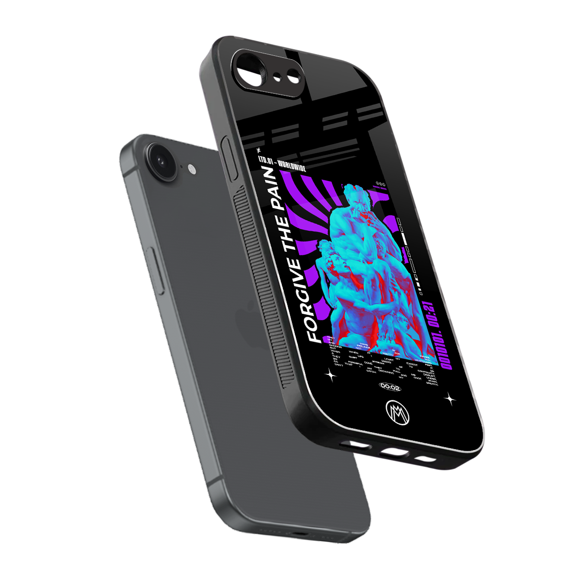 forgive the pain back phone cover | glass case for iphone 16e