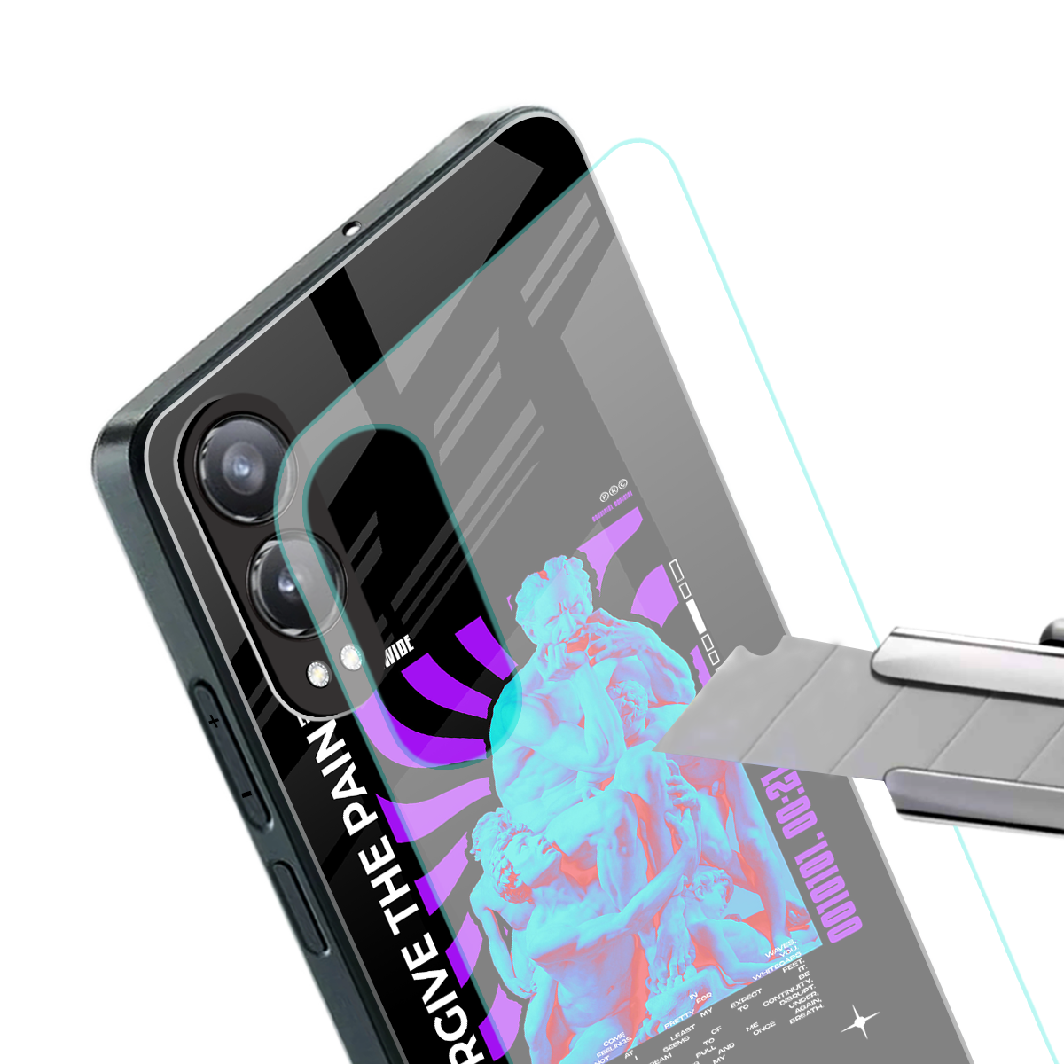 forgive the pain back phone cover | glass case for oneplus nord ce 4 lite