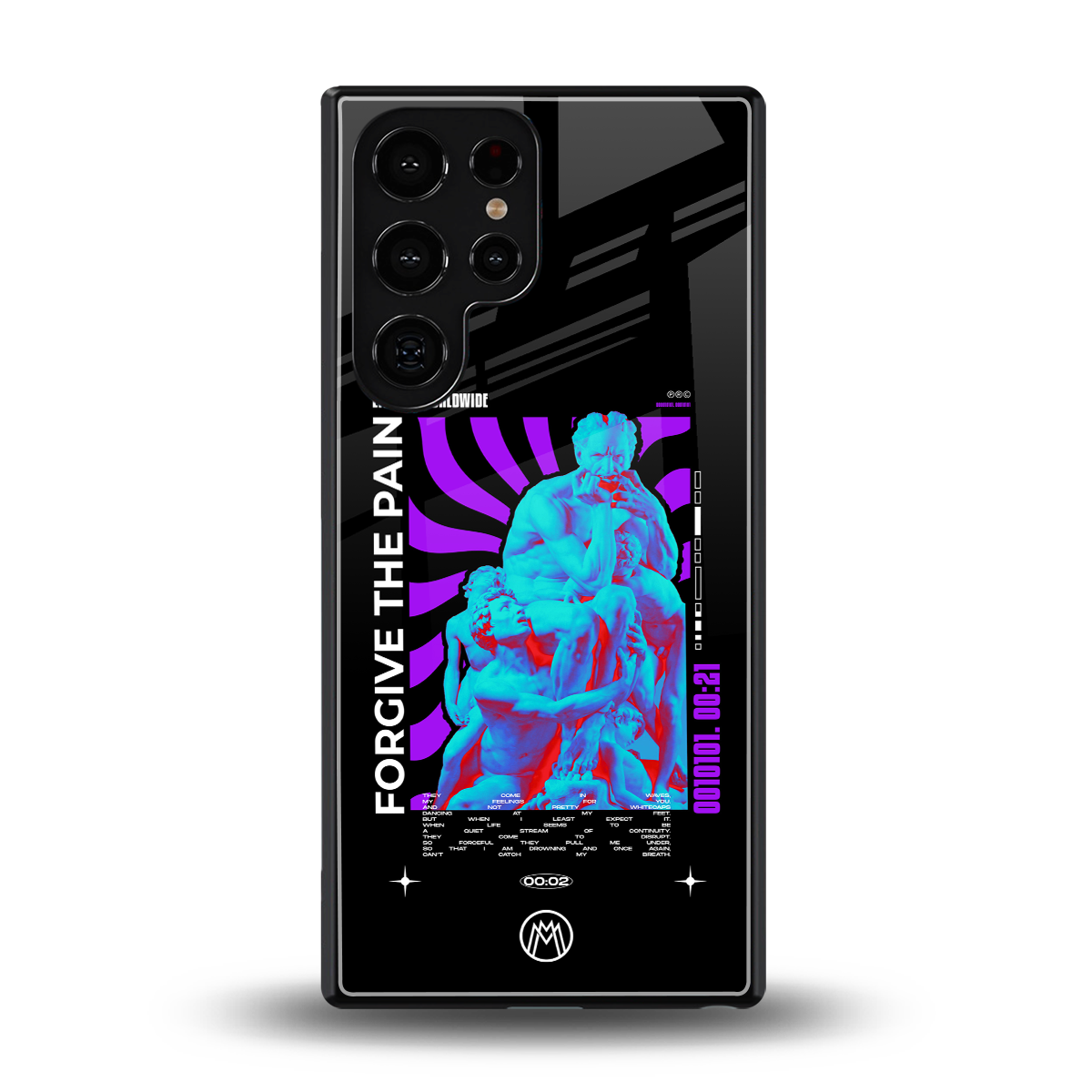 forgive the pain back phone cover | glass case for samsung galaxy s25 ultra