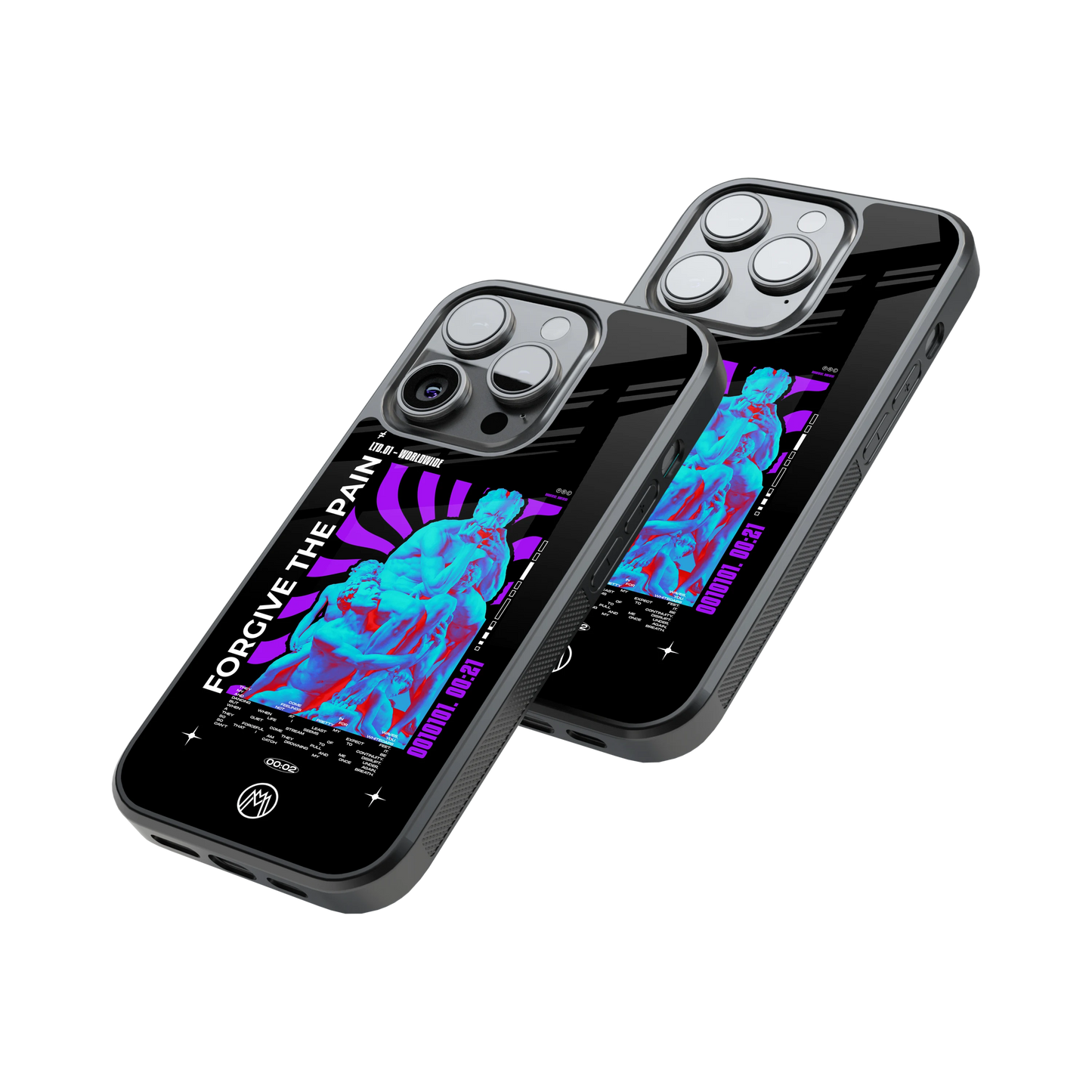 Protective Glass Back Phone Case Compatible with iPhone, Samsung, OnePlus, Pixel & More