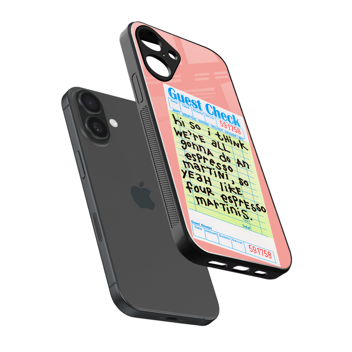 four espresso martinis back phone cover | glass case for iphone 16 plus