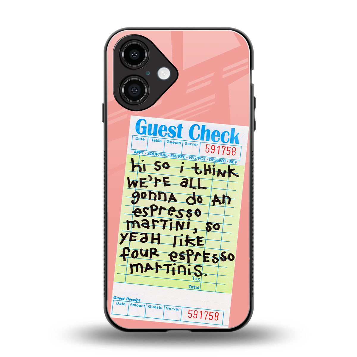 four espresso martinis back phone cover | glass case for iphone 16