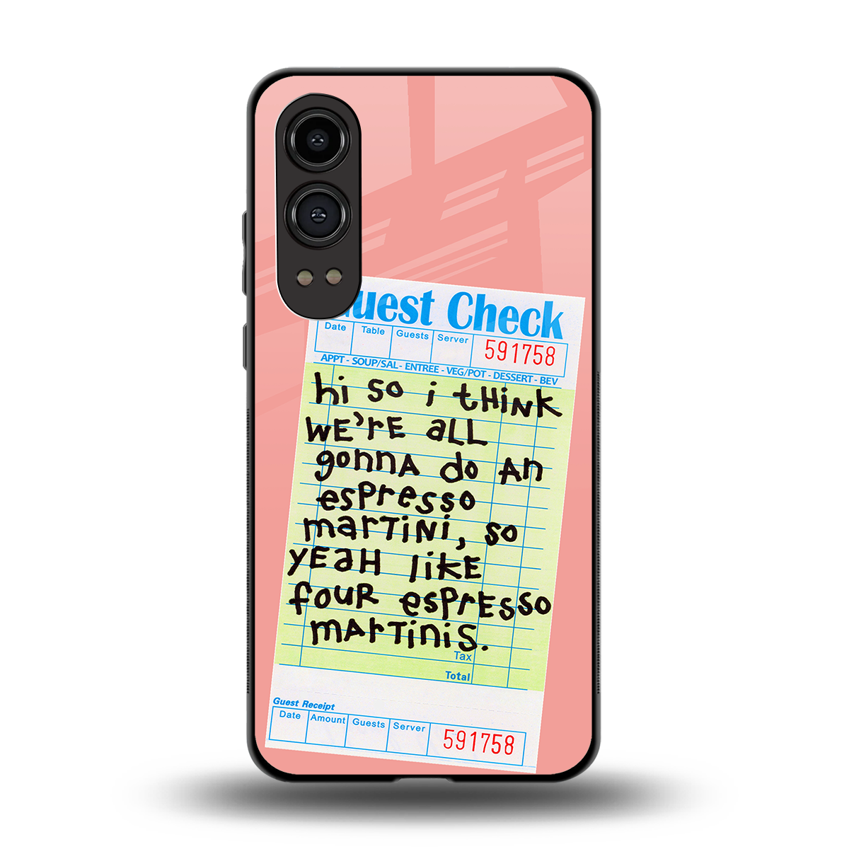 four espresso martinis back phone cover | glass case for oneplus nord ce 4 lite