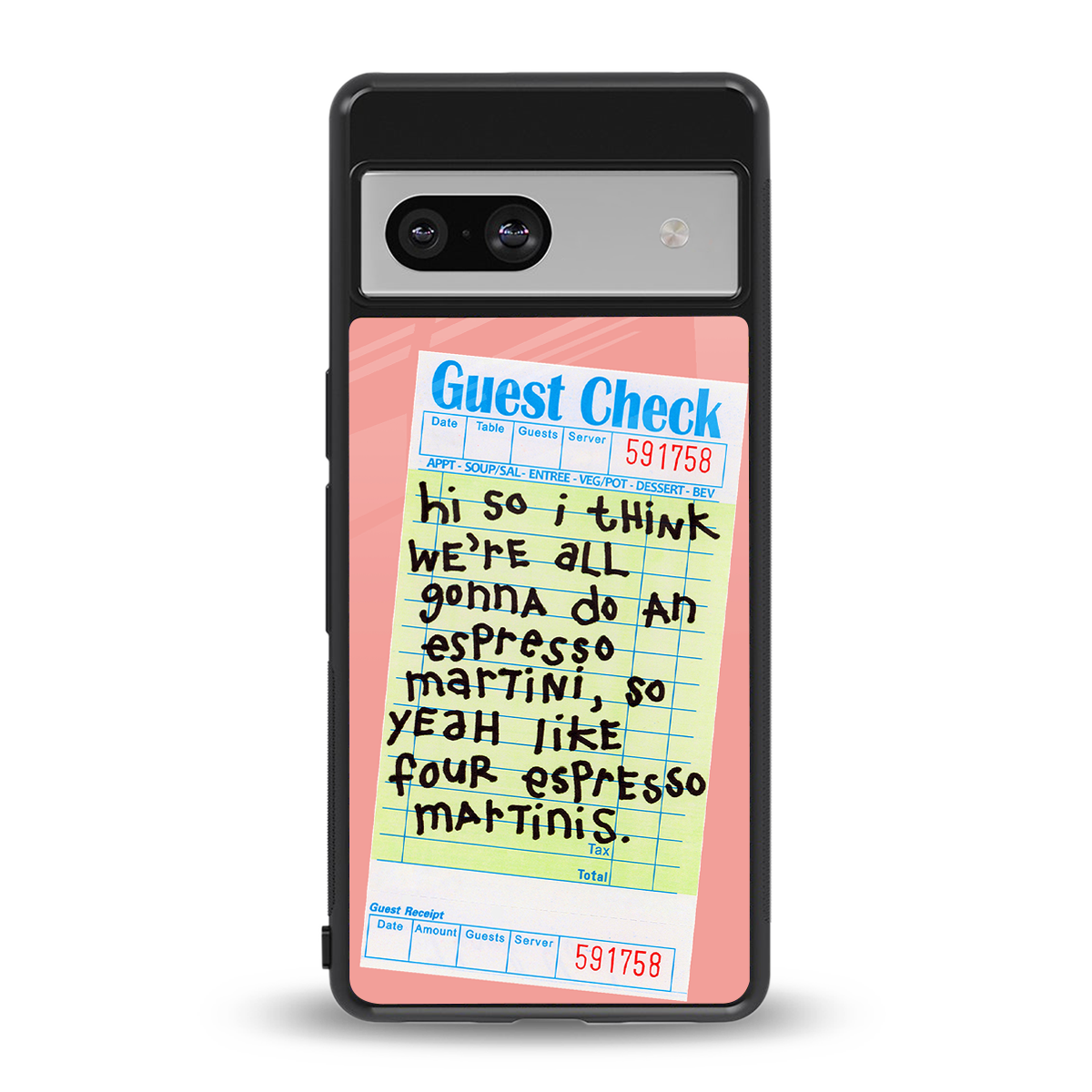four espresso martinis back phone cover | glass case for Google Pixel 7A