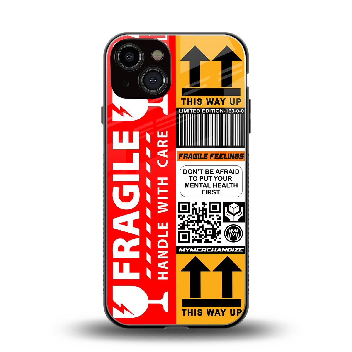 fragile feelings back phone cover | glass case for iphone 13