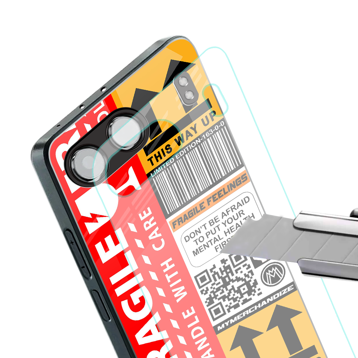 fragile feelings back phone cover | glass case for oneplus nord 4