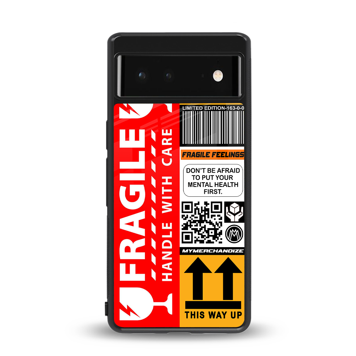 fragile feelings back phone cover | glass case for Google Pixel 6A