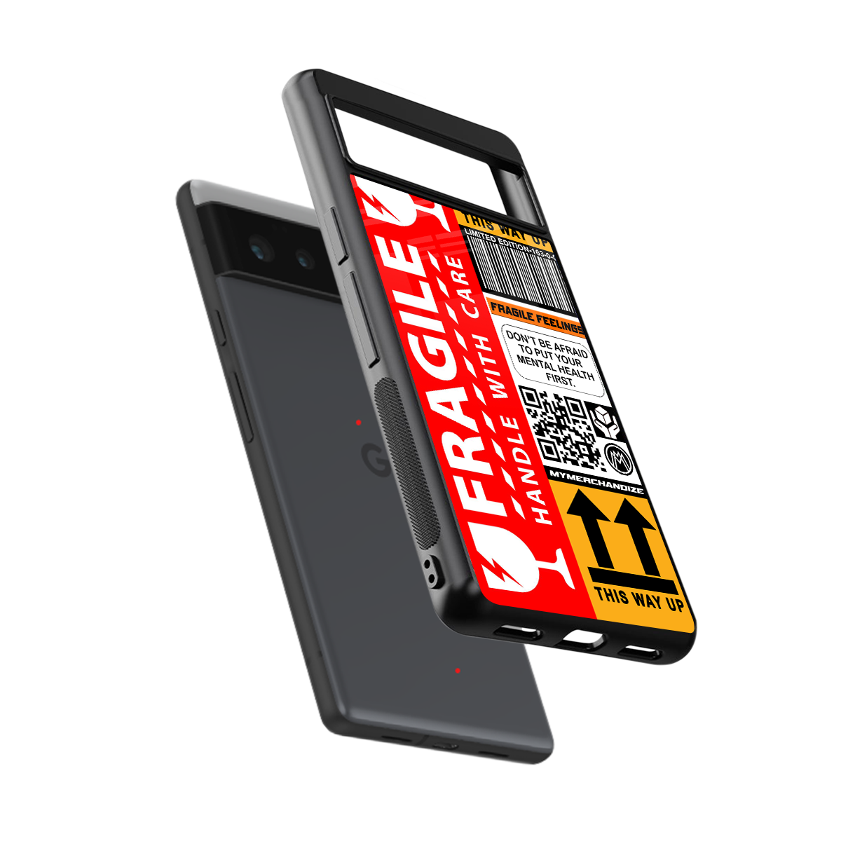 fragile feelings back phone cover | glass case for Google Pixel 6A