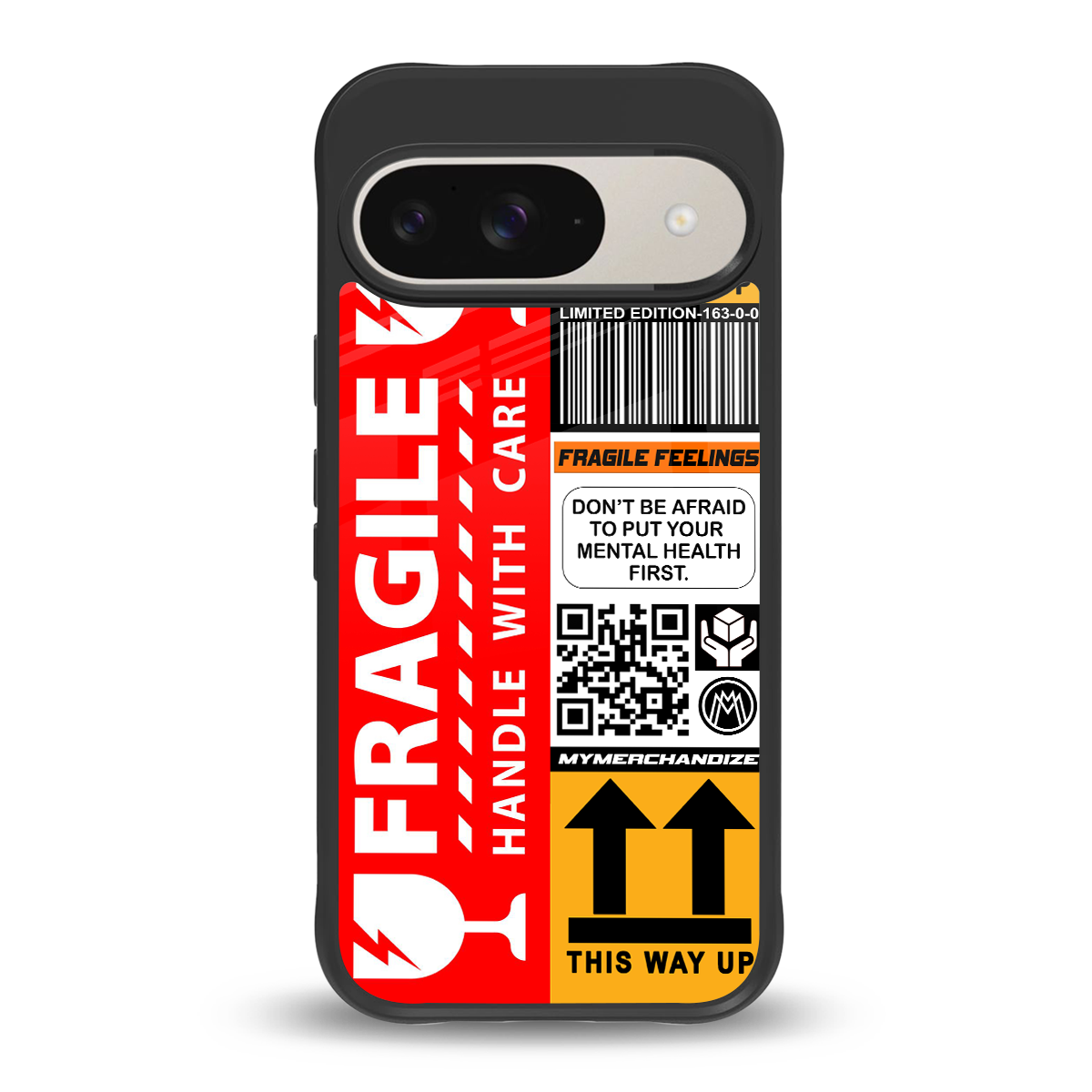 fragile feelings back phone cover | glass case for google pixel 9