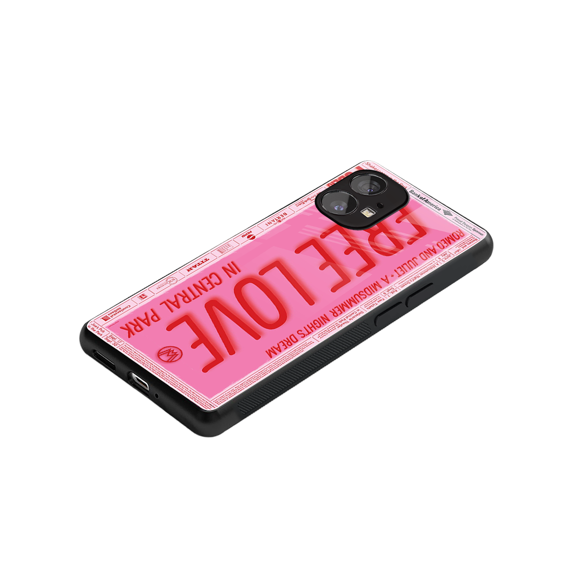 free love back phone cover | glass case for nothing phone 1
