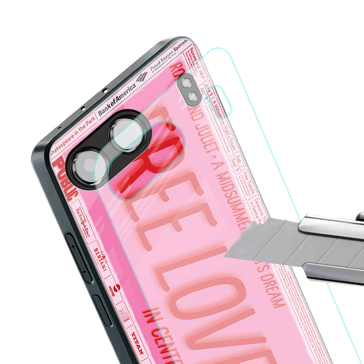 free love back phone cover | glass case for oneplus nord 4