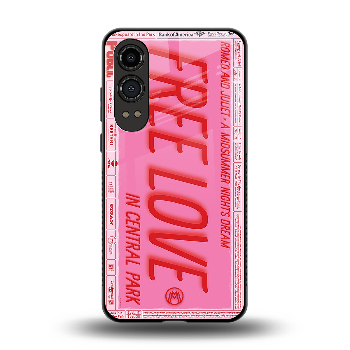free love back phone cover | glass case for oneplus nord ce 4 lite