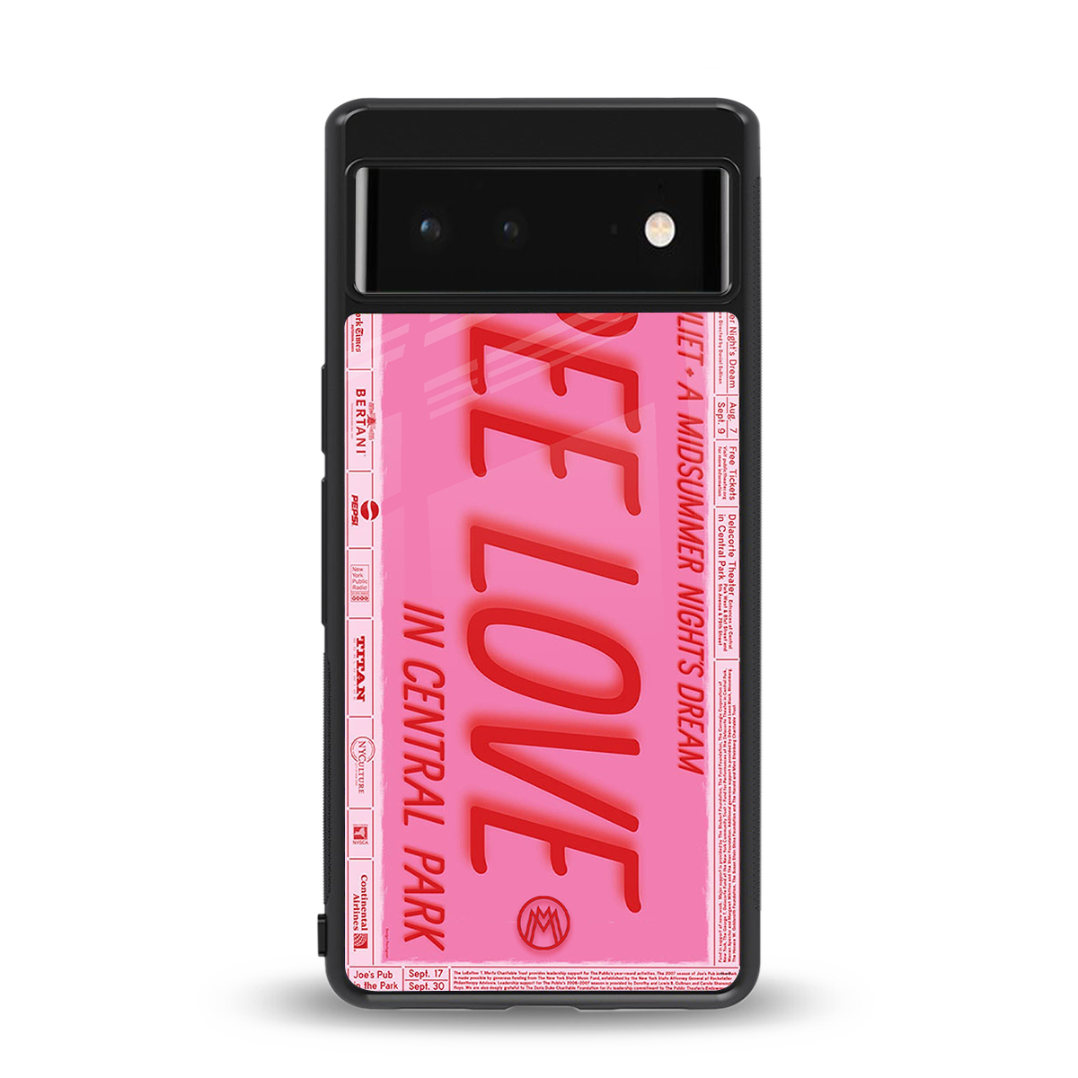 free love back phone cover | glass case for Google Pixel 6A